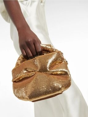 Jimmy Choo - Bonny Sequined Gold Handbag/Clutch NWT